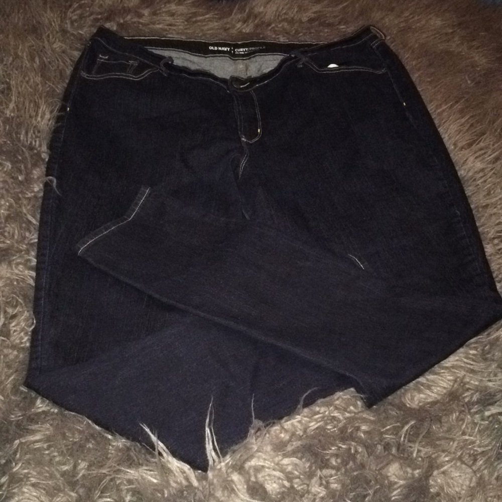 Old navy blue jeans